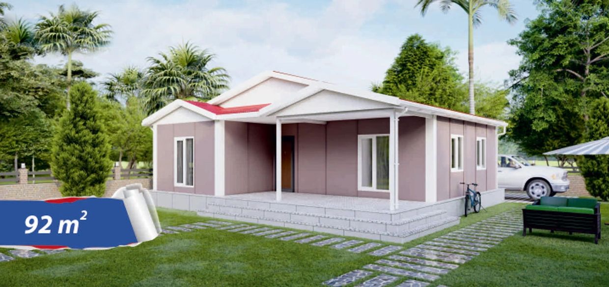 2+1 92 m2 prefabrik ev modelleri, prefabrik ev fiyatı, Hafif çelik yapı, prefabrik villa, Şantiye