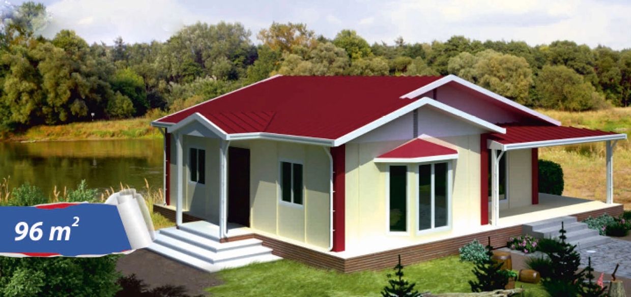 3+1 96 m2 prefabrik ev modelleri, prefabrik ev fiyatı, Hafif çelik yapı, prefabrik villa, Şantiye