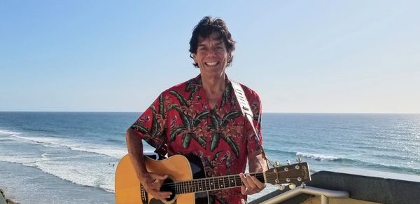 Lou Lollio on the beach in Encinitas, CA
