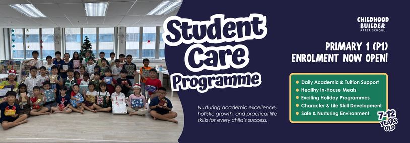 Student Care Programme for Primary 1 enrolment.