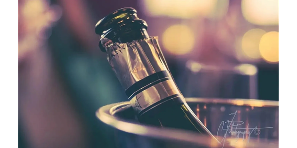 Bottle of fizz, shot taken for Property Connect, in Brighton, reportage event image
