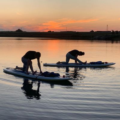 Flow and Paddle, COVID-19,
SIOUXFALLSSTRONG, PADDLE BOARDING, SUP, SUP YOGA, SUNSET, DTSF, 