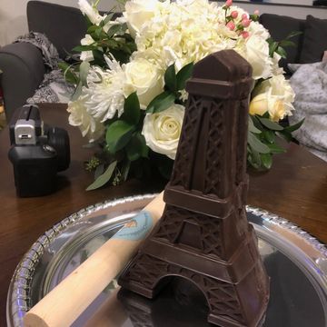 Breakable chocolate Eiffel Tower cake, dessert, birthday, romantic, valentines 