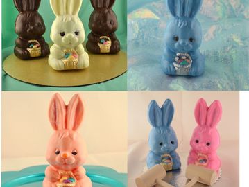 Easter, Easter bunny, Easter basket, rabbit, chocolate bunny, dessert, candy, chocolate Piñata, cake