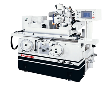 Cylindrical grinding machine with digital controls and manual wheels.
