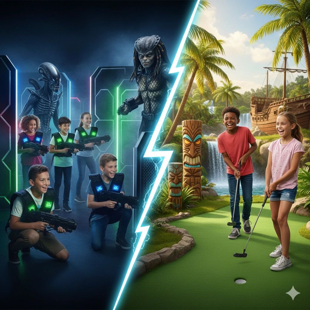 Birthday Party at JDR Karting, Lasertag + Ocean Island Adventure Golf