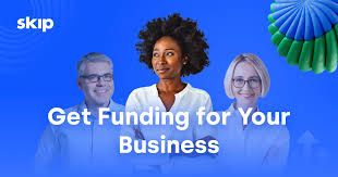 Image with the text ‘Get Funding for Your Business’ in bold white font on a blue background.