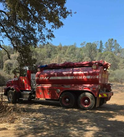 Water tender on day 5 of the 2026 Calaveras County Gann fire. Taken by JD Wheeler