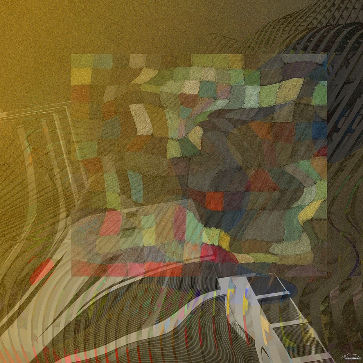 Photomontage digital Collage by Marvin Berk. Inspired by Paul Klee.Inspired by Paul Klee. 