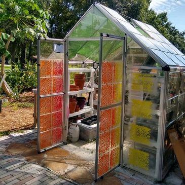 The greenhouse is a way to maintain the right environment for our seeds and seedlings while germinat