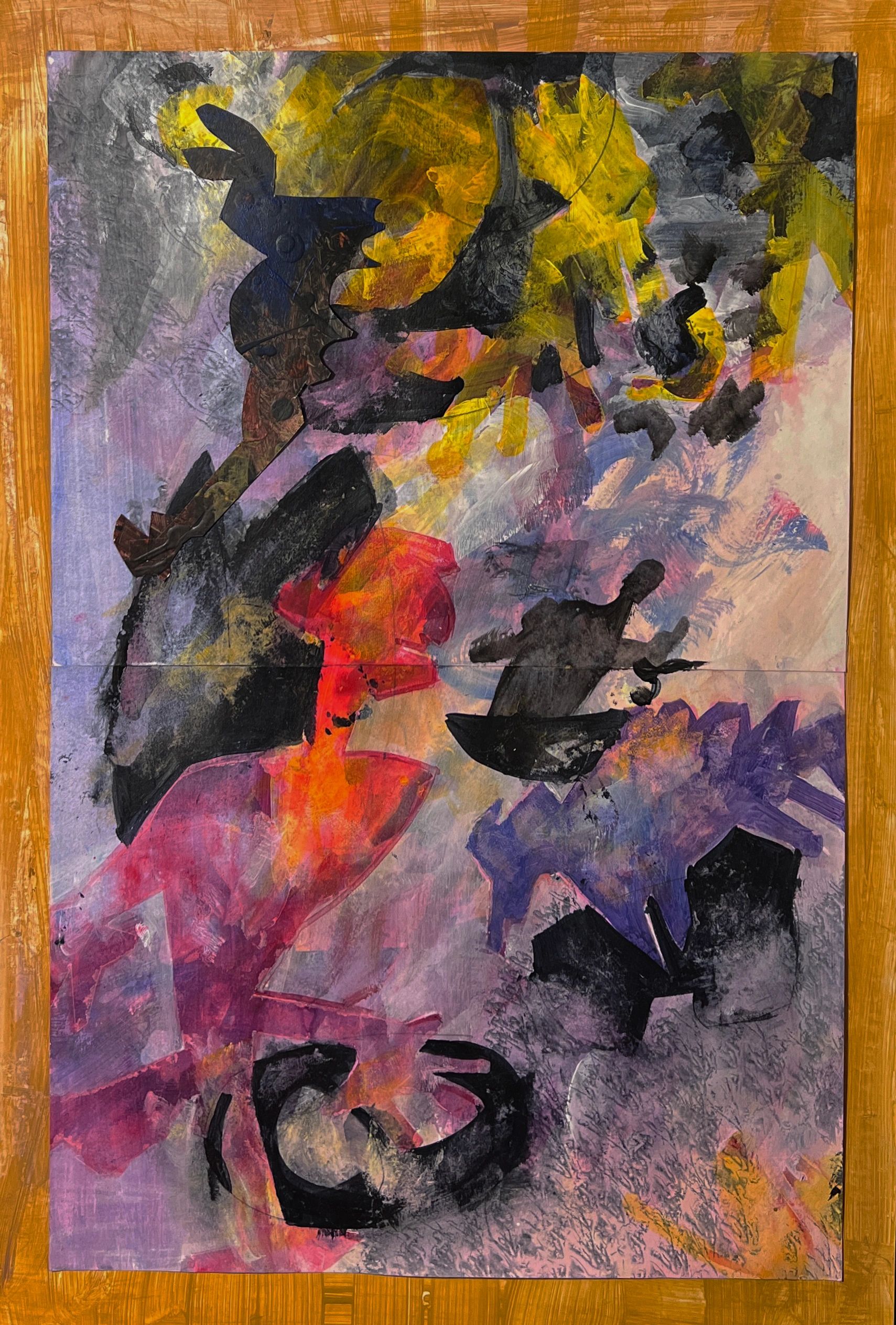Expressionist painting about haunted searching