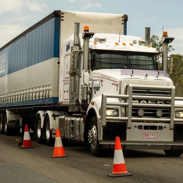Truck breakdown on roadside