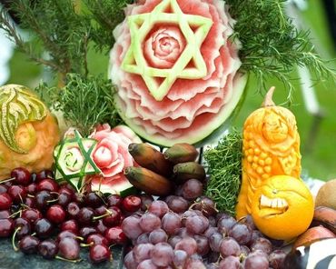 Bar mitzvah watermelon carving star of David 