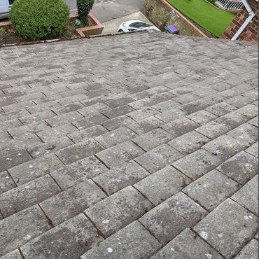 After image of a roof clean.