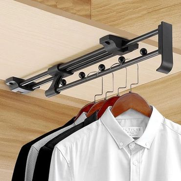 Extendable Pull Out Closet Rod