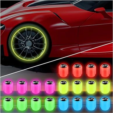 glow in the dark tire valve caps