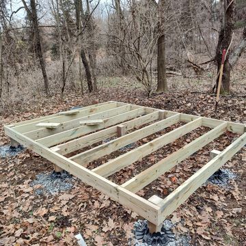 2 x 6 Floor Joists 16" on center and 3/4 Plywood Floor Sheathing