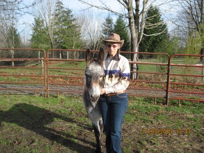 Ruth A. De Gennaro with  her donkey