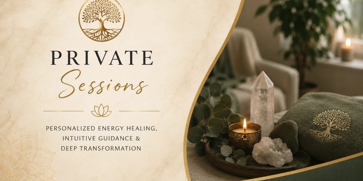 Private sessions for energy healing and deep transformation with intuitive guidance.