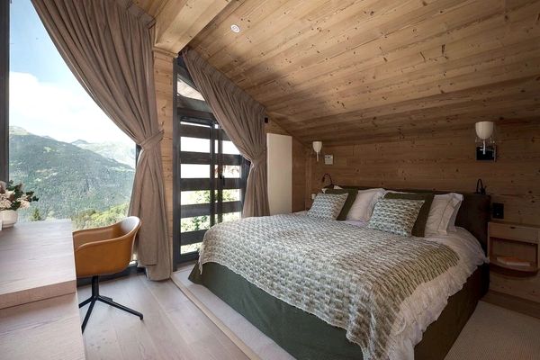 There are two double bedrooms with en - suite bathrooms.