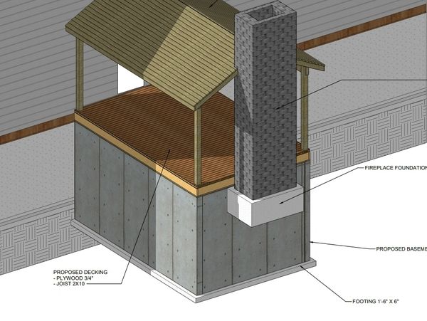 Plans for an outdoor living space. 