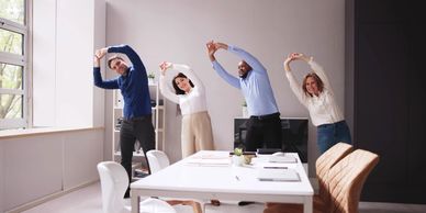 Corporate wellness, workplace yoga. Jenny Von Jenny Wellness