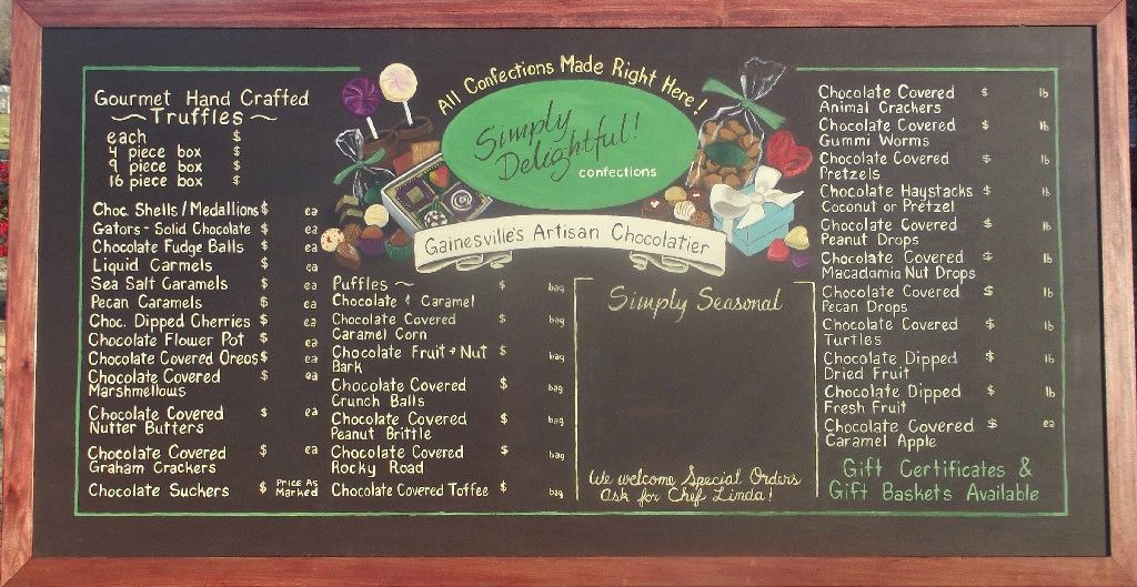 Large Long Chalkboard Custom Made Chalkboards Menu Restaurant Chalkboards