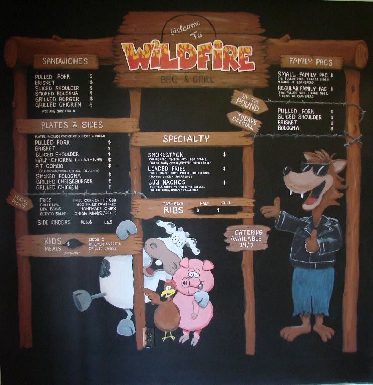 Custom Chalkboard Signs, Chalk Menu Board