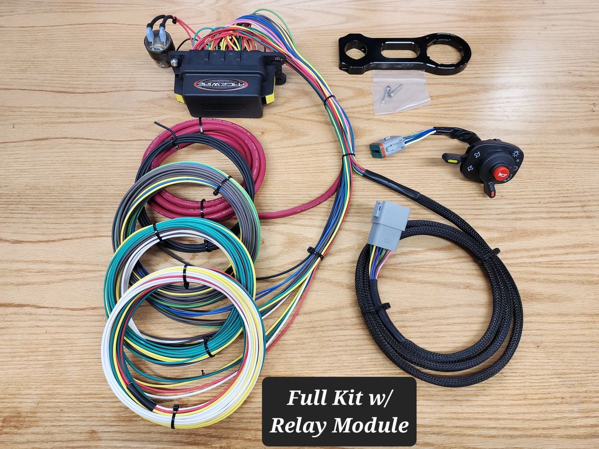 RWS Racecar + Golf Cart Billet Steering Column Turn Signal/Lighting/Horn Relay Kit