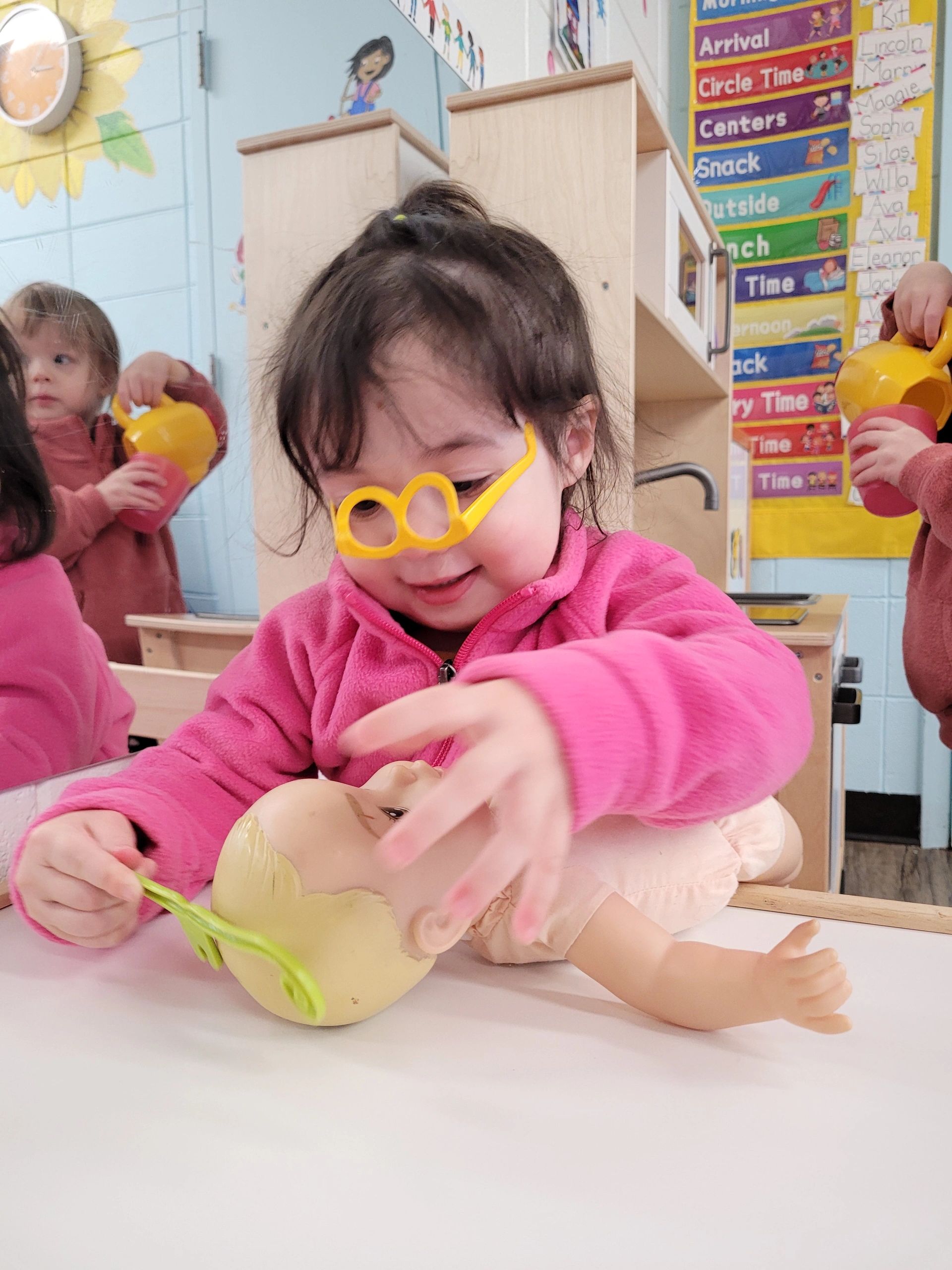 two year old child in child care center in Beverly in Chicago