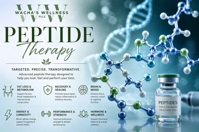 Wacha's Wellness promotes targeted peptide therapy for health and performance.