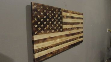 Subdued American flag