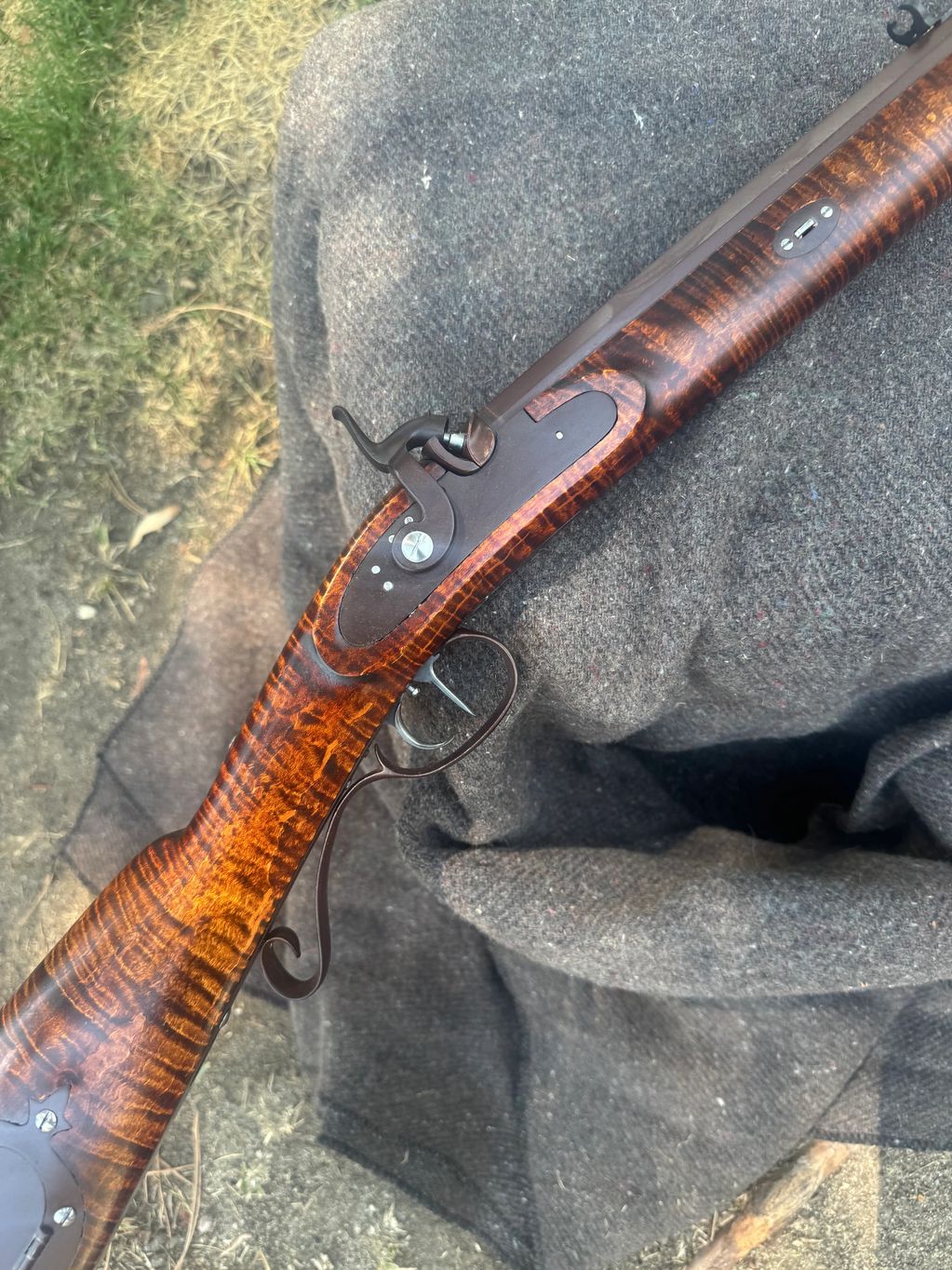 View of percussion lock and double triggers