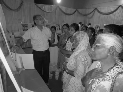 Mr. Joe Patole, counseling at VIE exhibition, Bhingar.