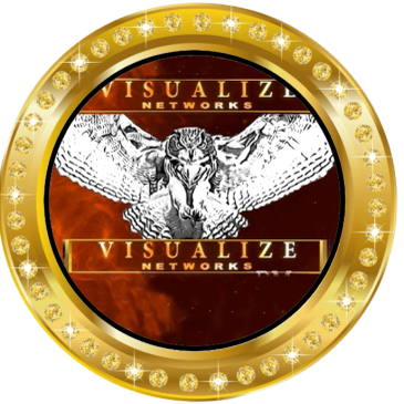 Logo with an eagle and 'Visualize Networks' text.