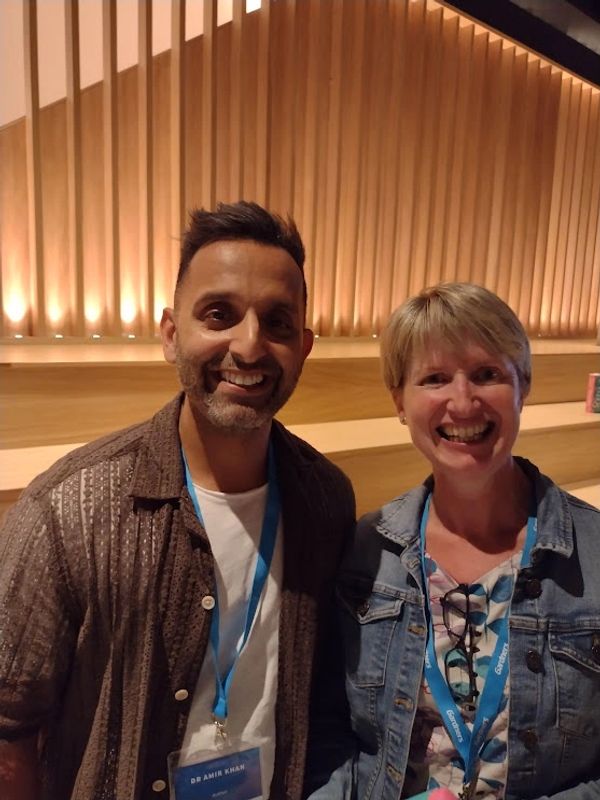 Dr Amir Khan with Claire Flack