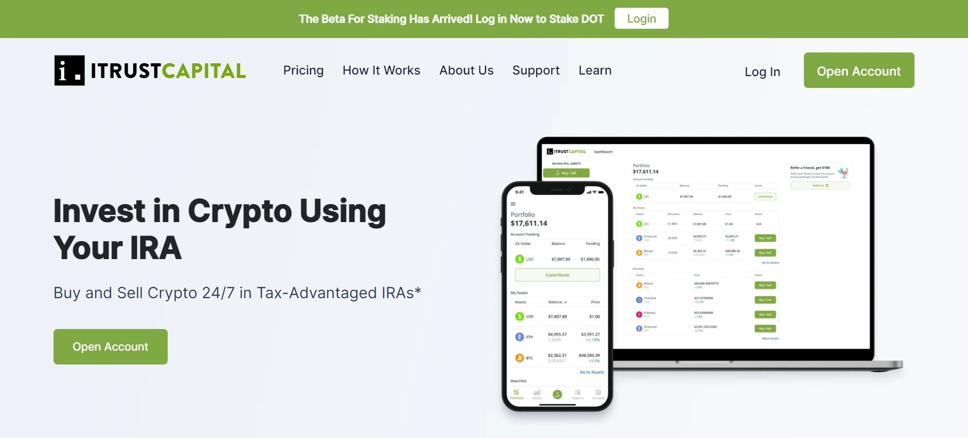 iTrustCapital | The #1 Crypto IRA Retirement Platform