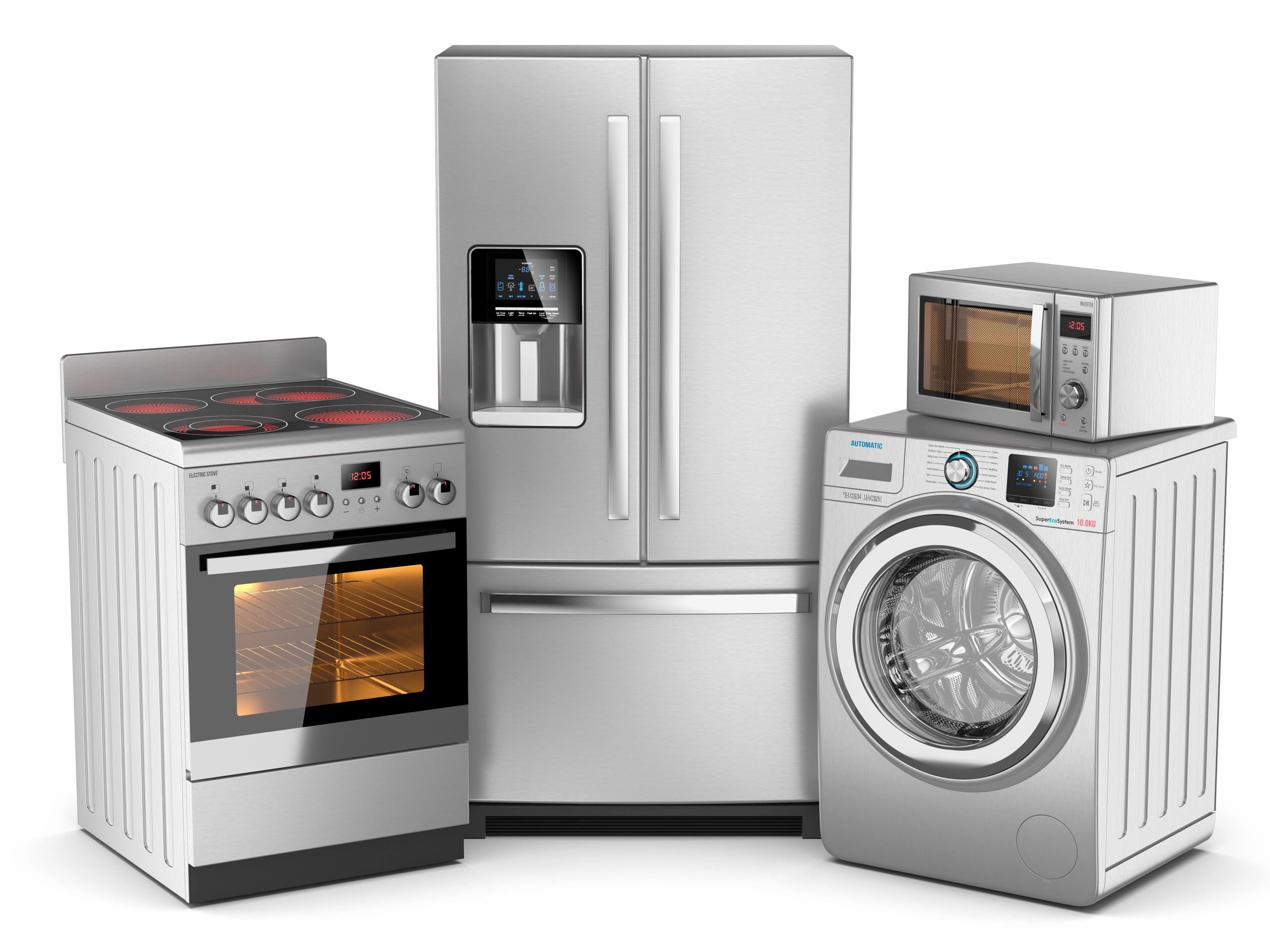 washer dryer refrigerator freezer range stove cooktop oven microwave
