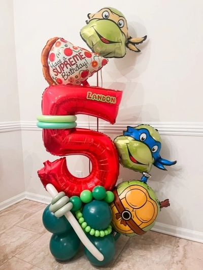 ninja turtle balloons, balloon marquee, balloon marquee memphis