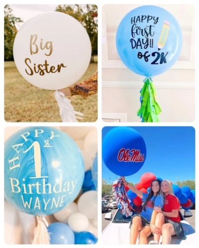 helium balloons memphis, helium balloons, jumbo balloons, custom balloons