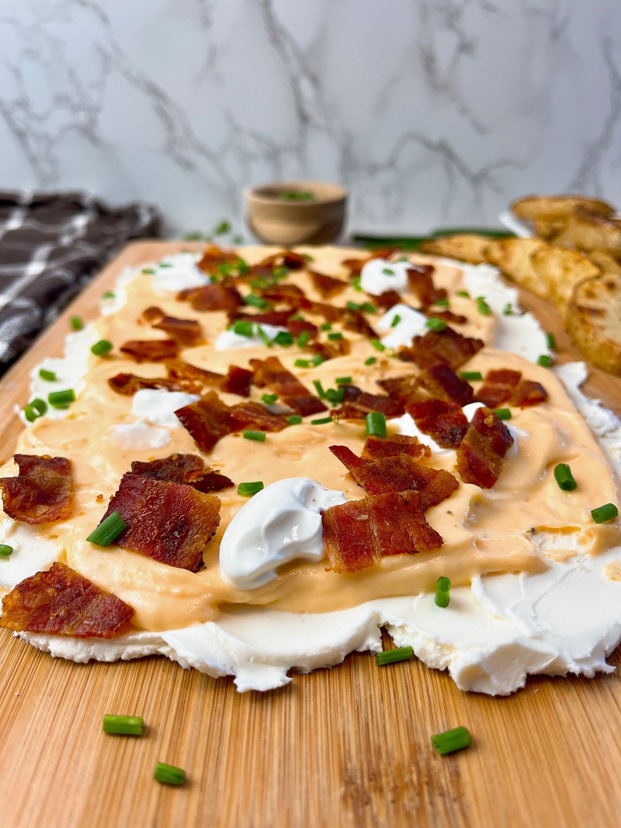 Cheddar Bacon Cream Cheese Dip - The Cheese Knees