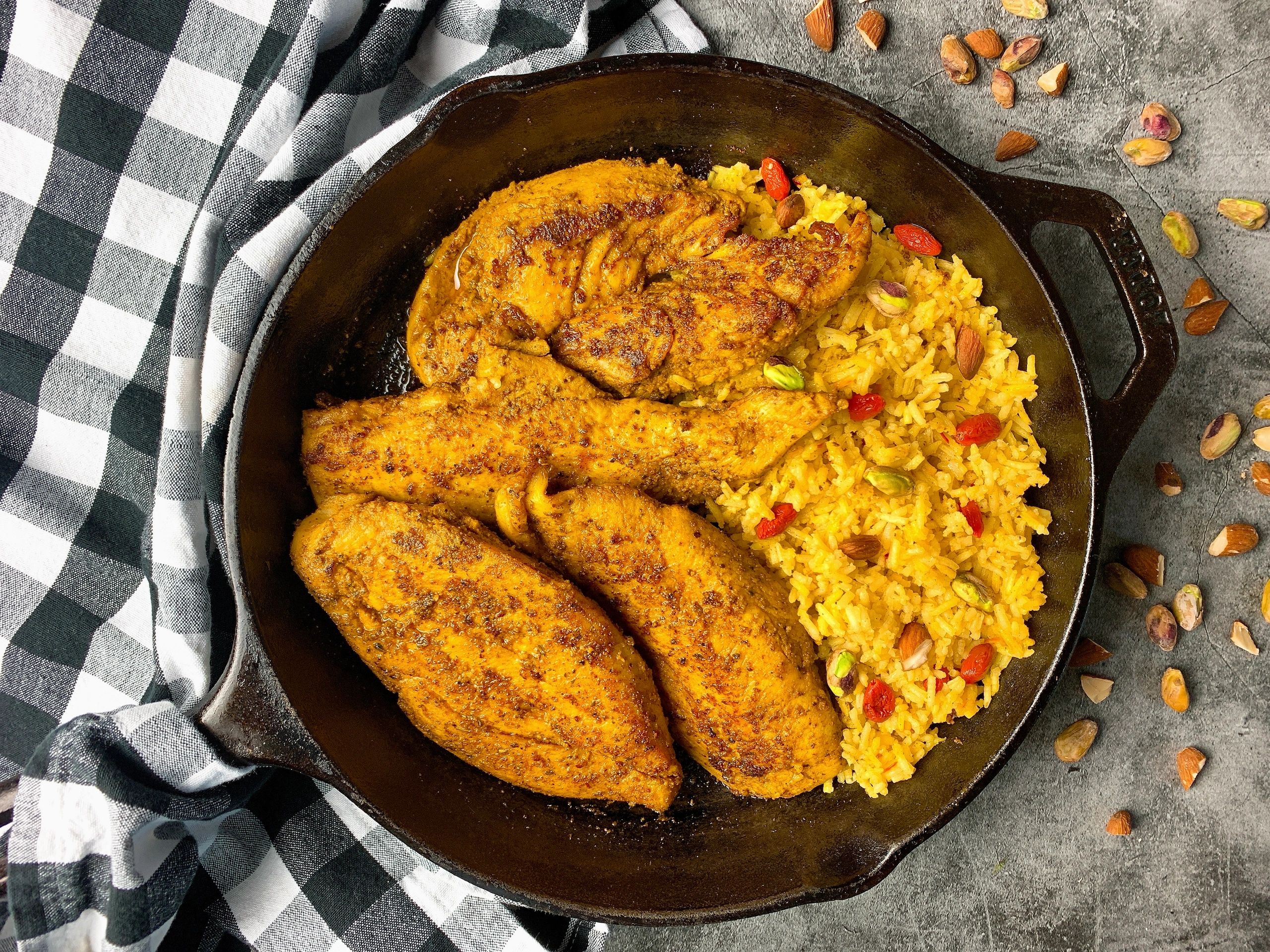 Chicken and Saffron-Scented Rice