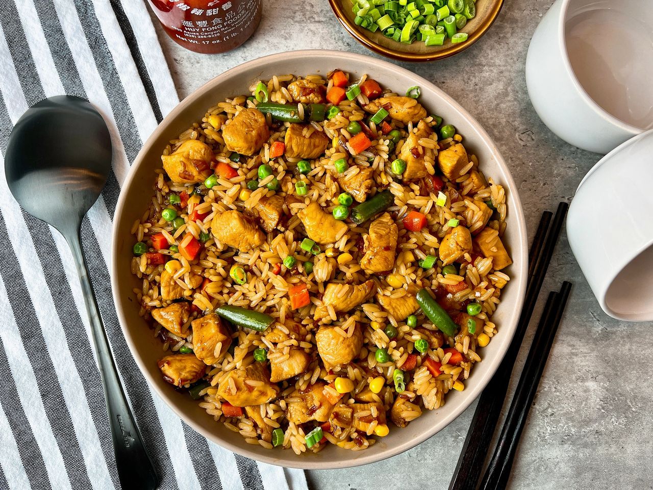 Honey-Soy Chicken Fried Rice  