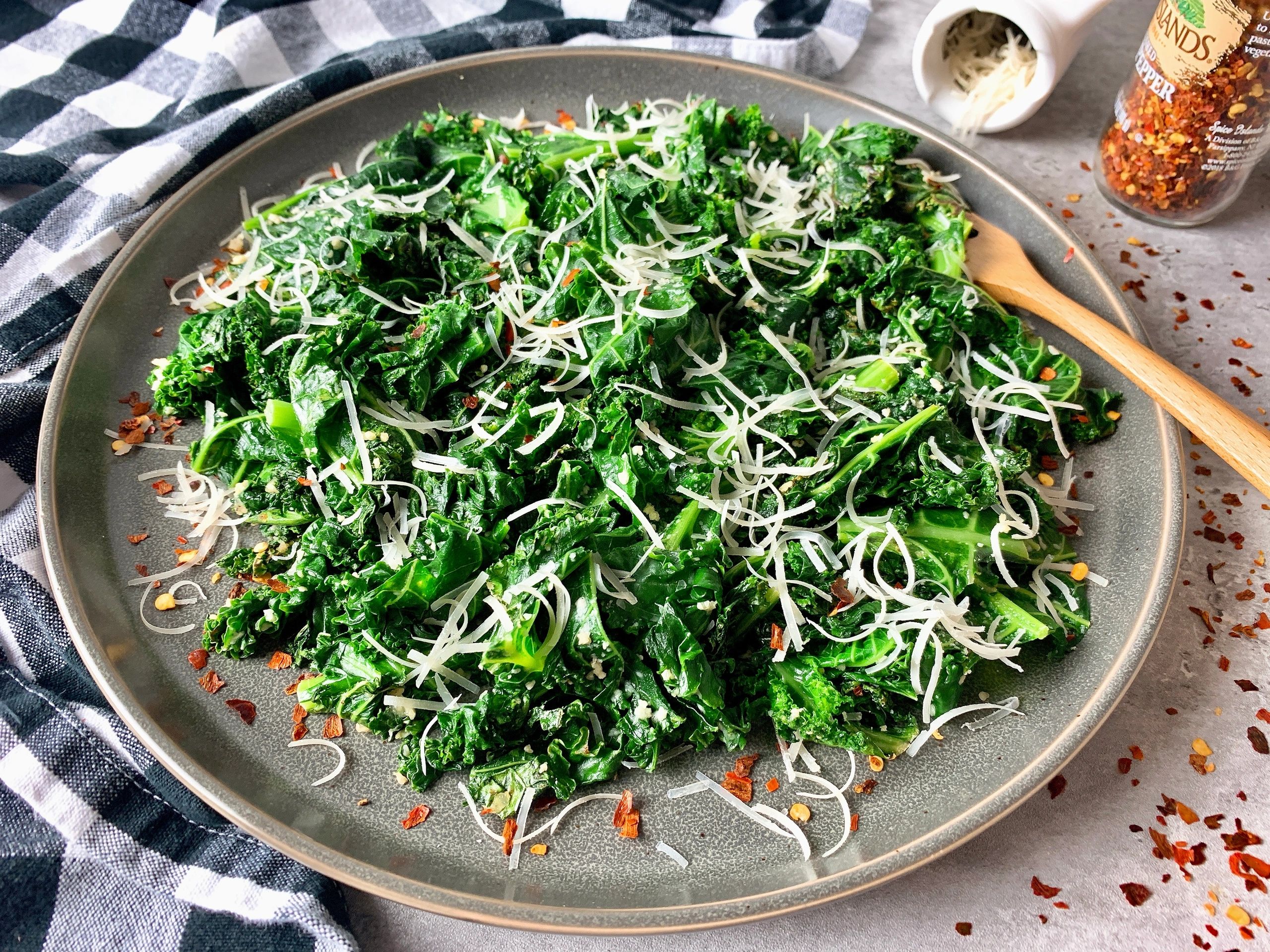 Garlic Parmesan Kale