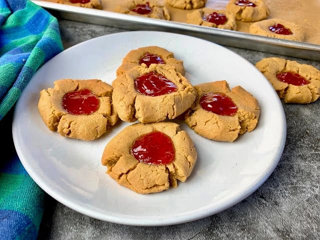 Flourless Peanut Butter and Jelly Cookies