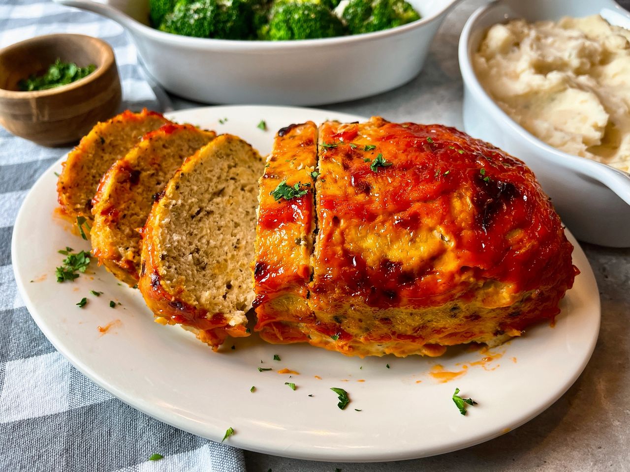 Ground Turkey Meatloaf with Tomato and Basil - Familystyle Food