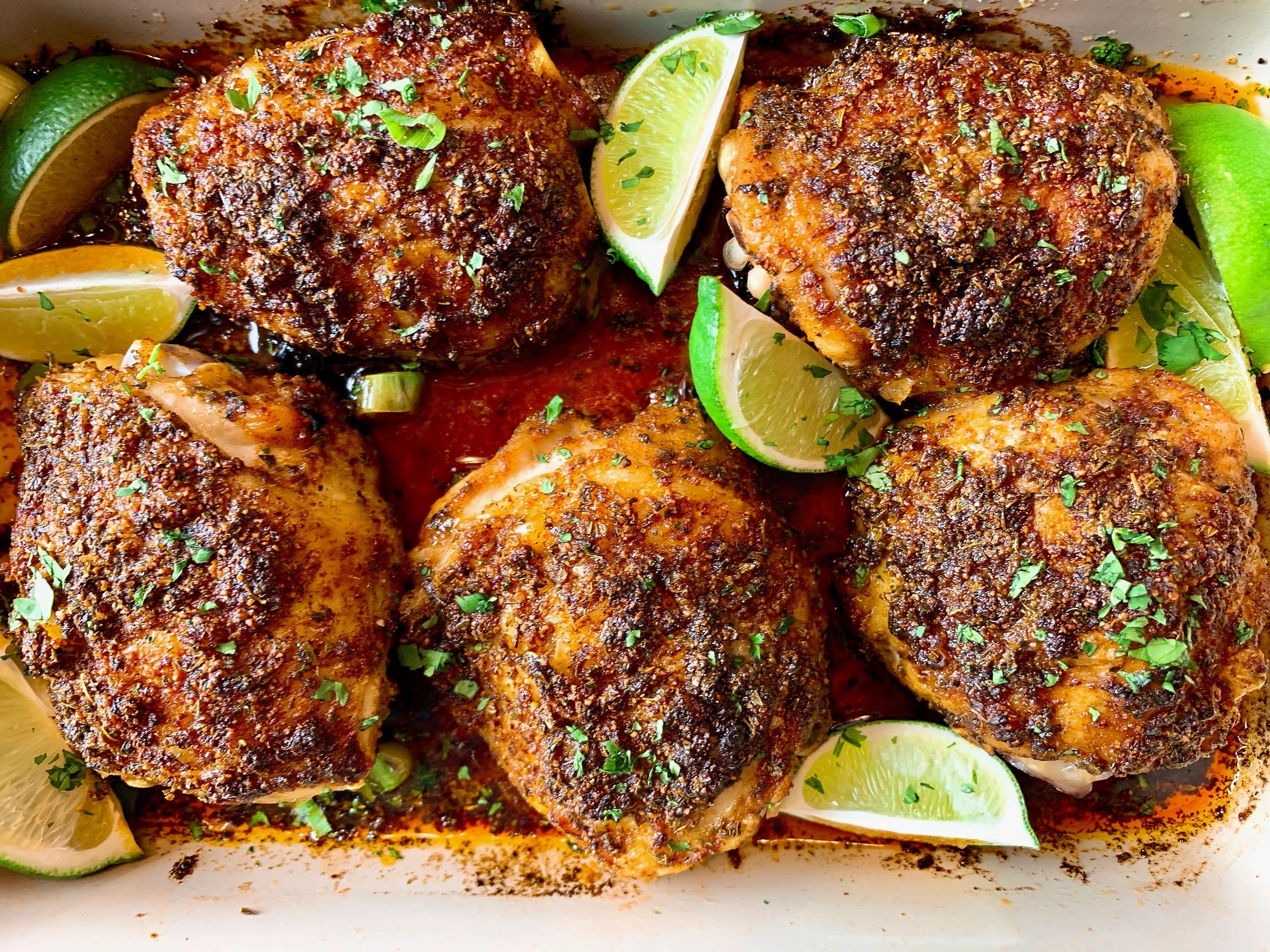 Baked Chicken Thighs with Paprika and Lime