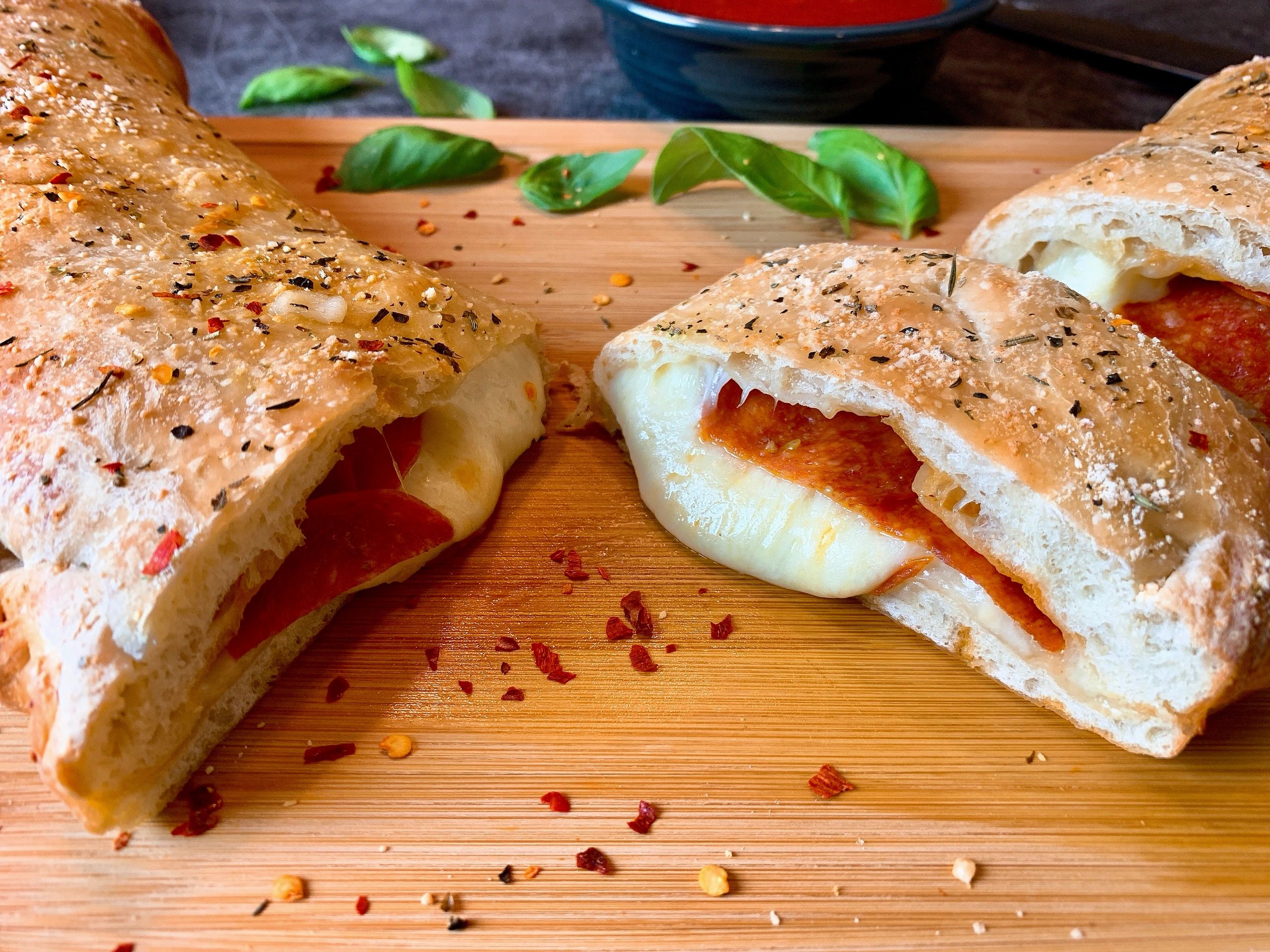 Pepperoni and Cheese Calzone
