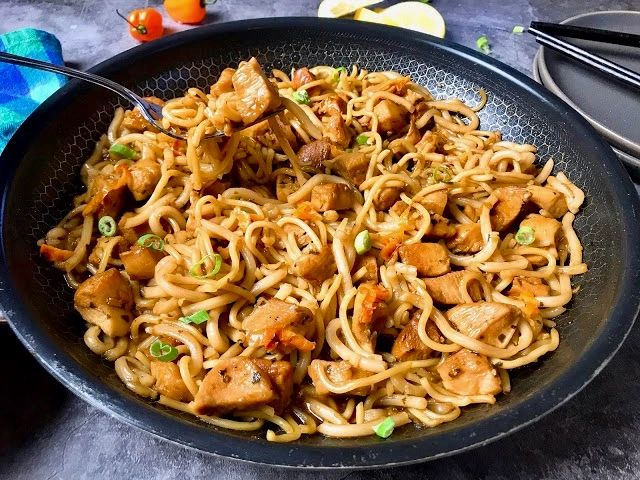 Honey Habanero Chicken with Stir-Fry Noodles