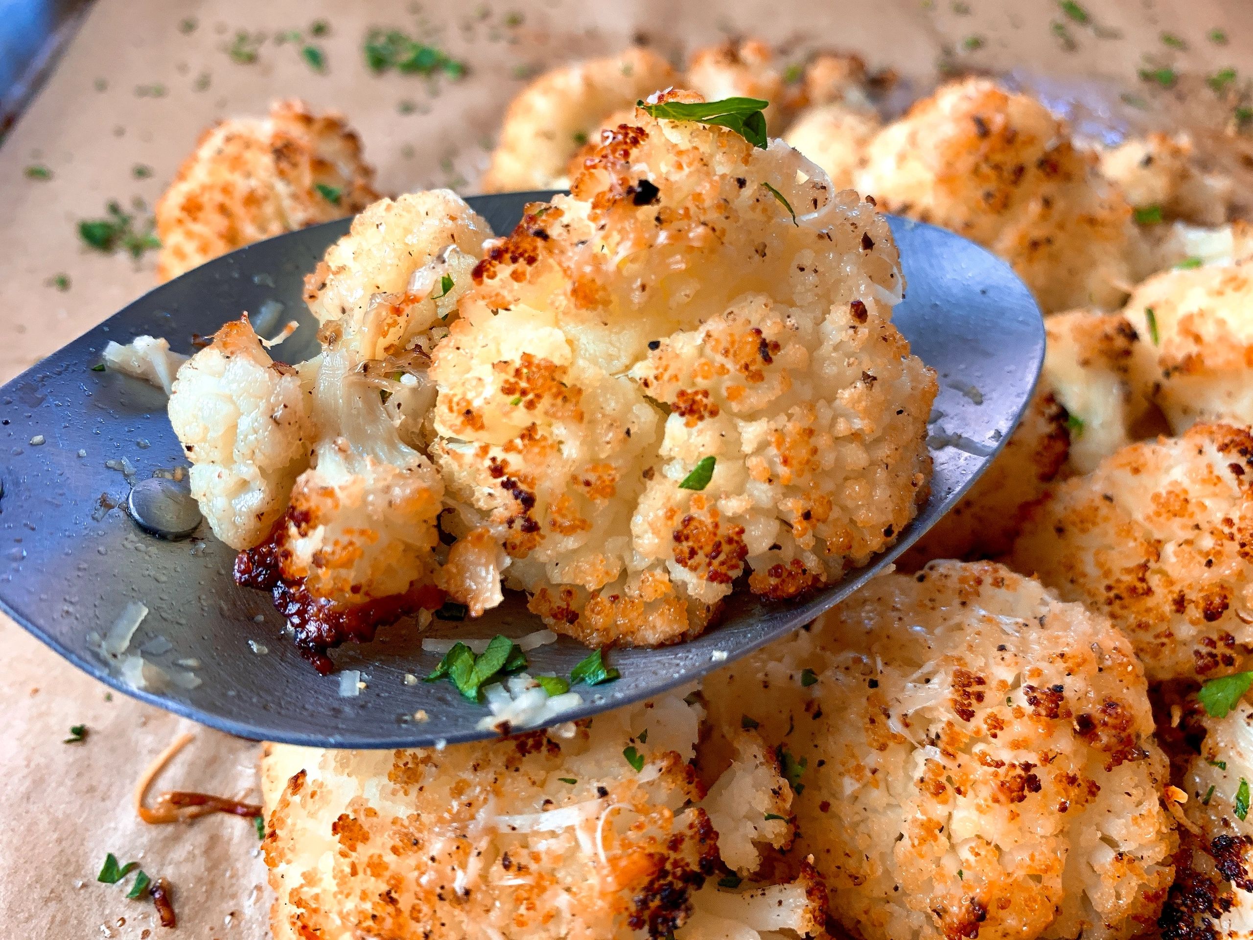Garlic Parmesan Cauliflower
